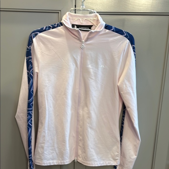 J Lindeberg Women's WINONA PRINT MID LAYER Pink full zip med - Picture 1 of 6